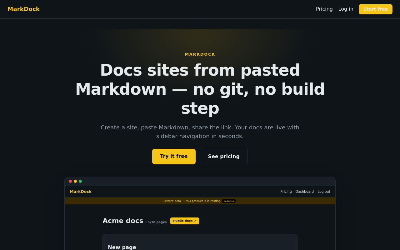 markdock